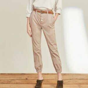 Veronica Beard Tedi Elastic Waist/Hem Pant Tapered Leg High Rise Size 27/4 Khaki